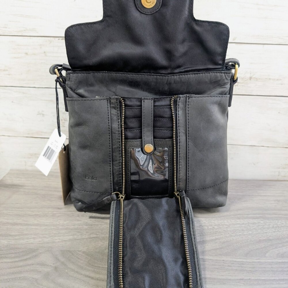 Womens Black Crossbody Messenger Bag Great Travel Bag - Picture 3 of 9